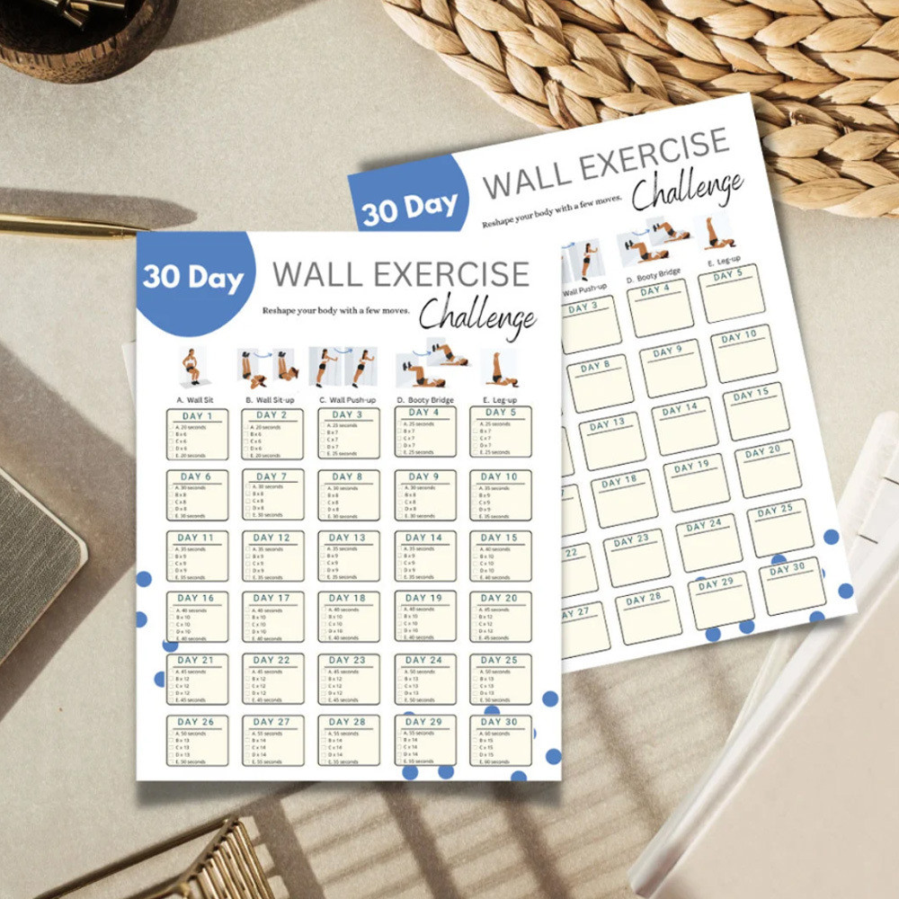 [LC] 30-Day wall workout challenge schedule home workout fitness wall ...