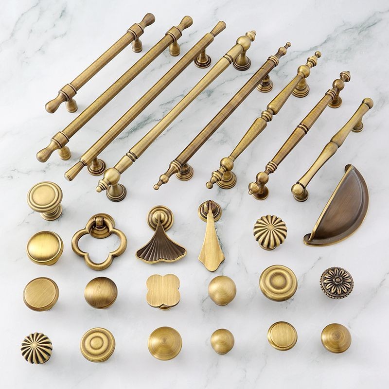 french-retro-cabinet-door-handle-brass-handle-bronze-american-wardrobe