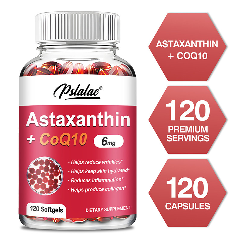 Pslalae Astaxanthin Supplement with Coenzyme Q10 - Boosts Energy ...