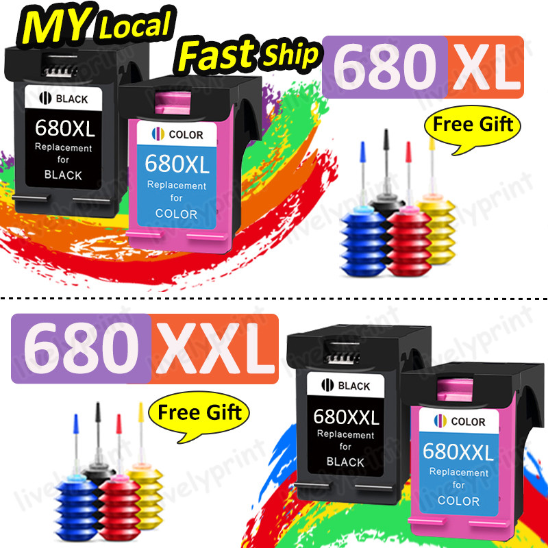 Compatible HP 680XL/XXL Ink HP 680 Ink Cartridge Black Tricolor HP ...