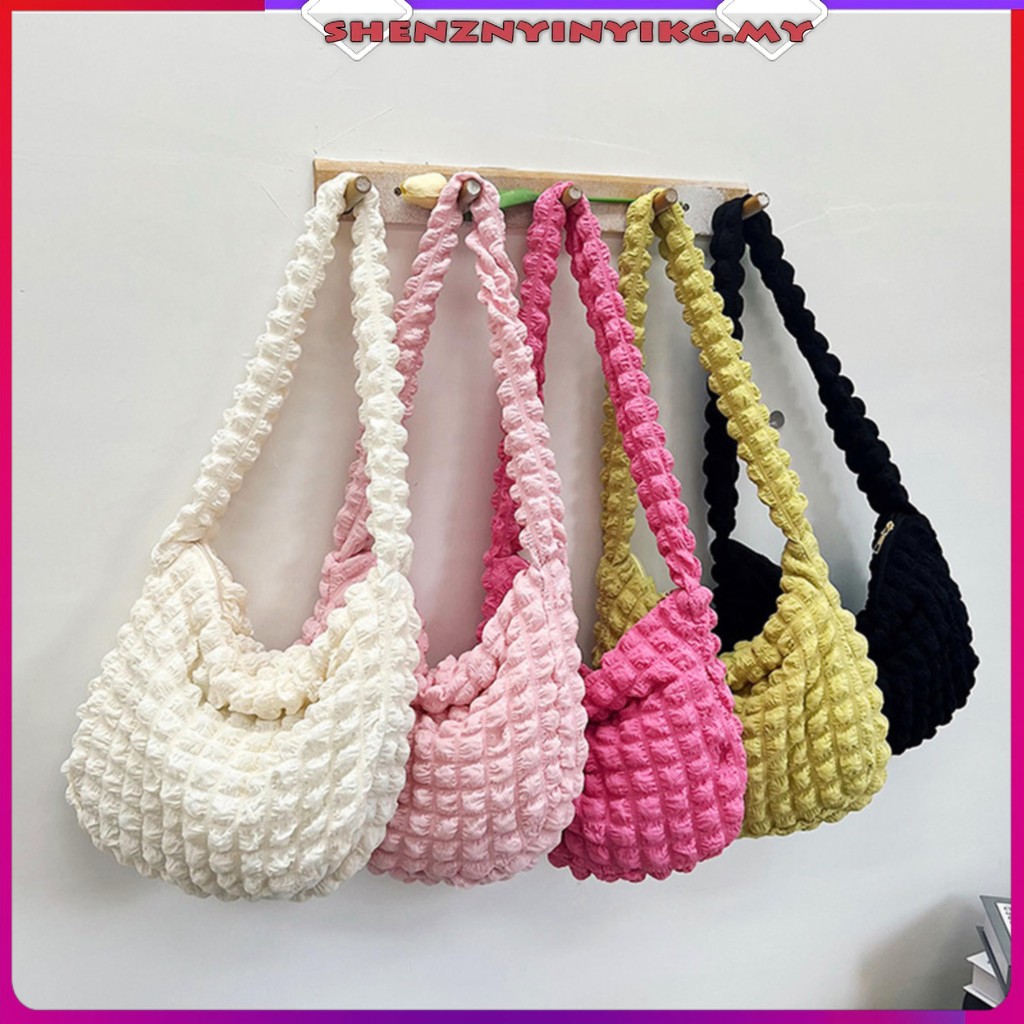 Raya 2024 Pleated Clouds Underarm Bag | New Solid Color Shoulder Bag ...