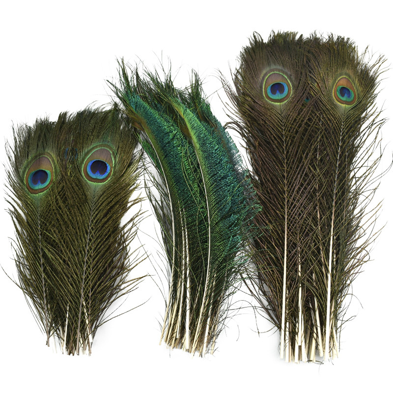 10Pcs/Lot Natural Real Peacock Feathers for Decoration Wholesale hats ...