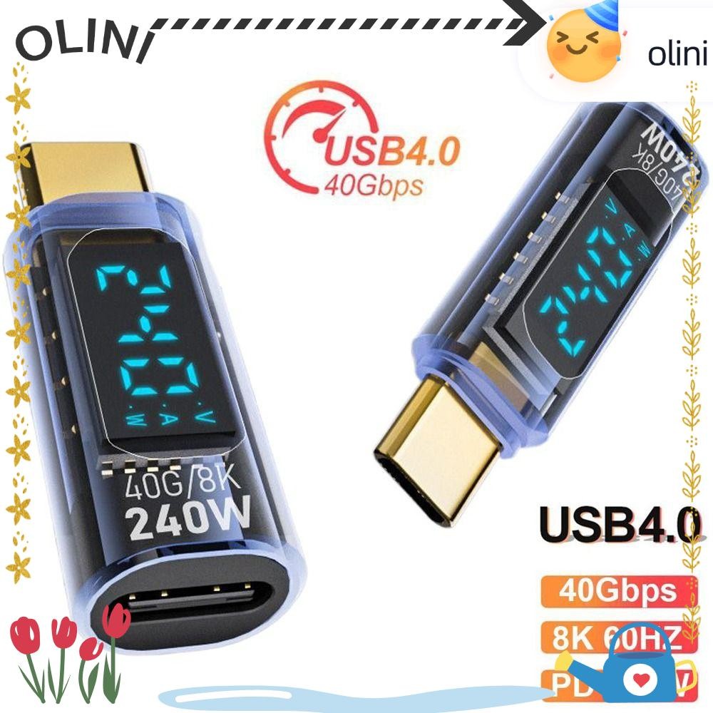 OLINI 1 PCS Power Meter Tester, 40Gbps 8K 60HZ USB 4 Type-C Adapter ...