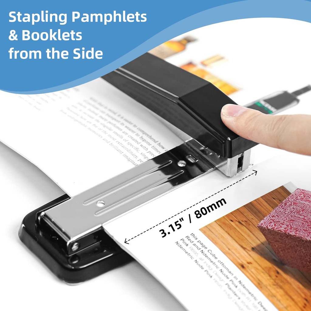 360 Smart Stapler with Staple Refill Swivel Rotating Swing-Arm Seam ...