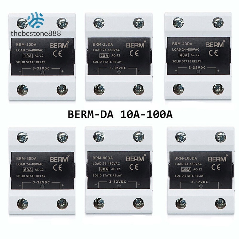 DC to AC Solid State Relay Module -10DA to -100DA 24-480V AC 3-32V DC ...