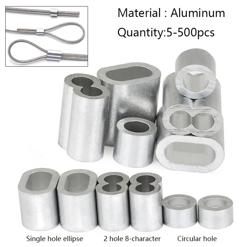 Aluminum Wire Rope Sleeves – Round & Oval Hole Clips for Quick Assembly ...
