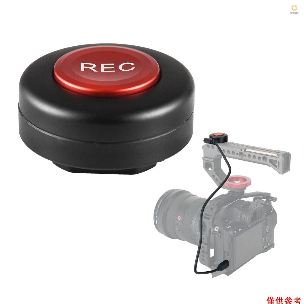 Ado)Camera Record Button Video Control Button Cold Shoe Mount with 2 ...