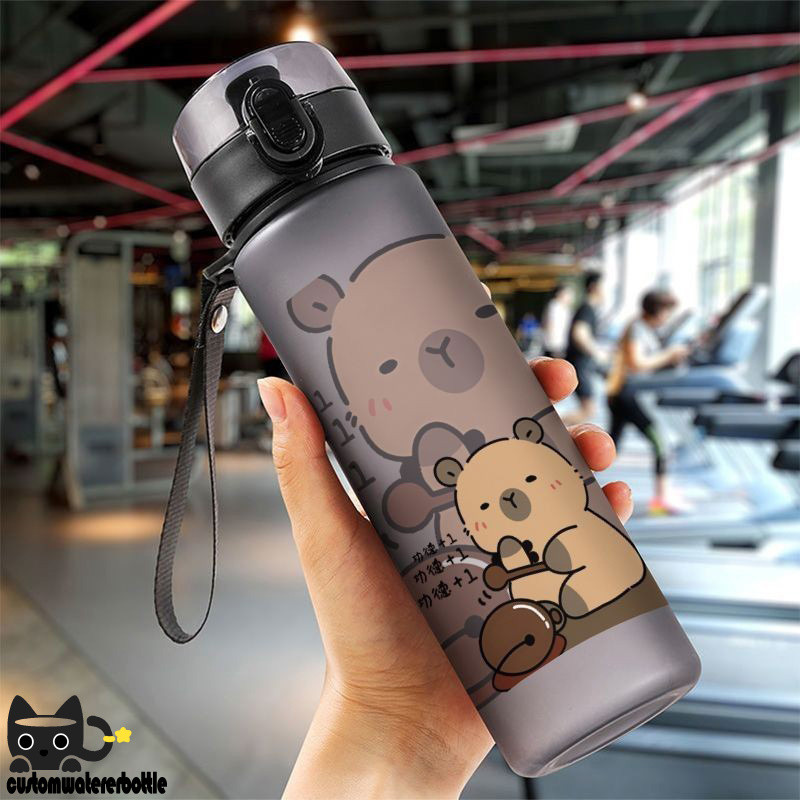 Cute Sleeping Capybara On The Water Cartoon Illustration. Cute Capybaras Isolated. Vector