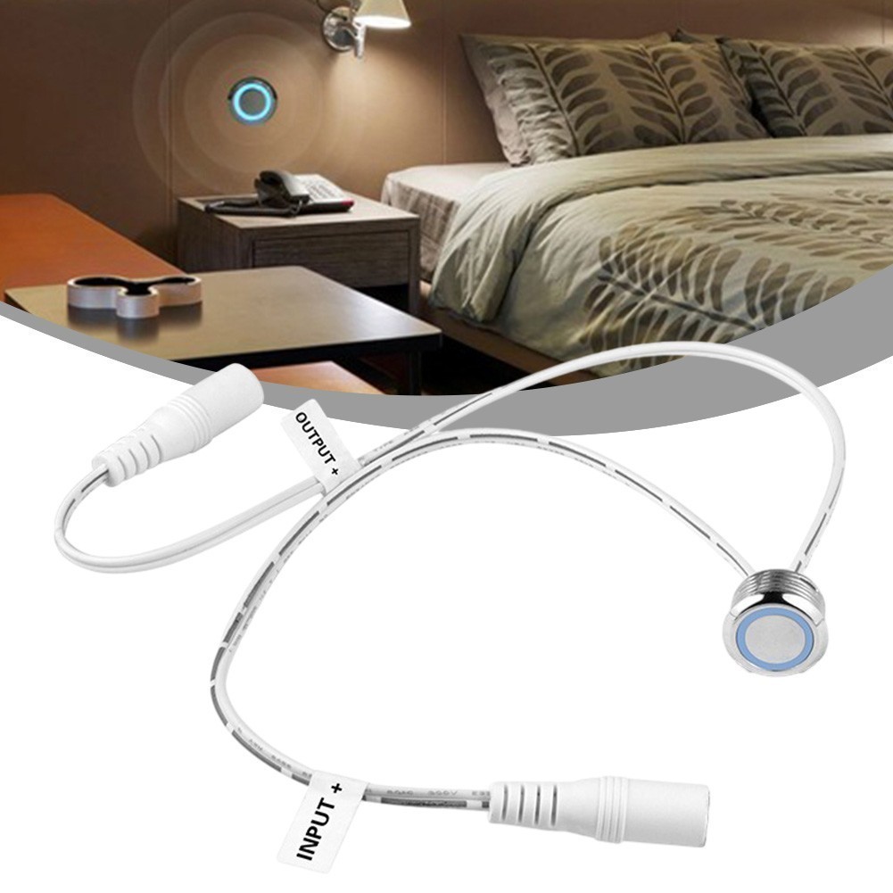 Touch Sensor Dimmer Switch For 12V DC LED Strip Lights – Stepless Brightness Control, 60W Max, Sleek Design For Cabinets & Displays