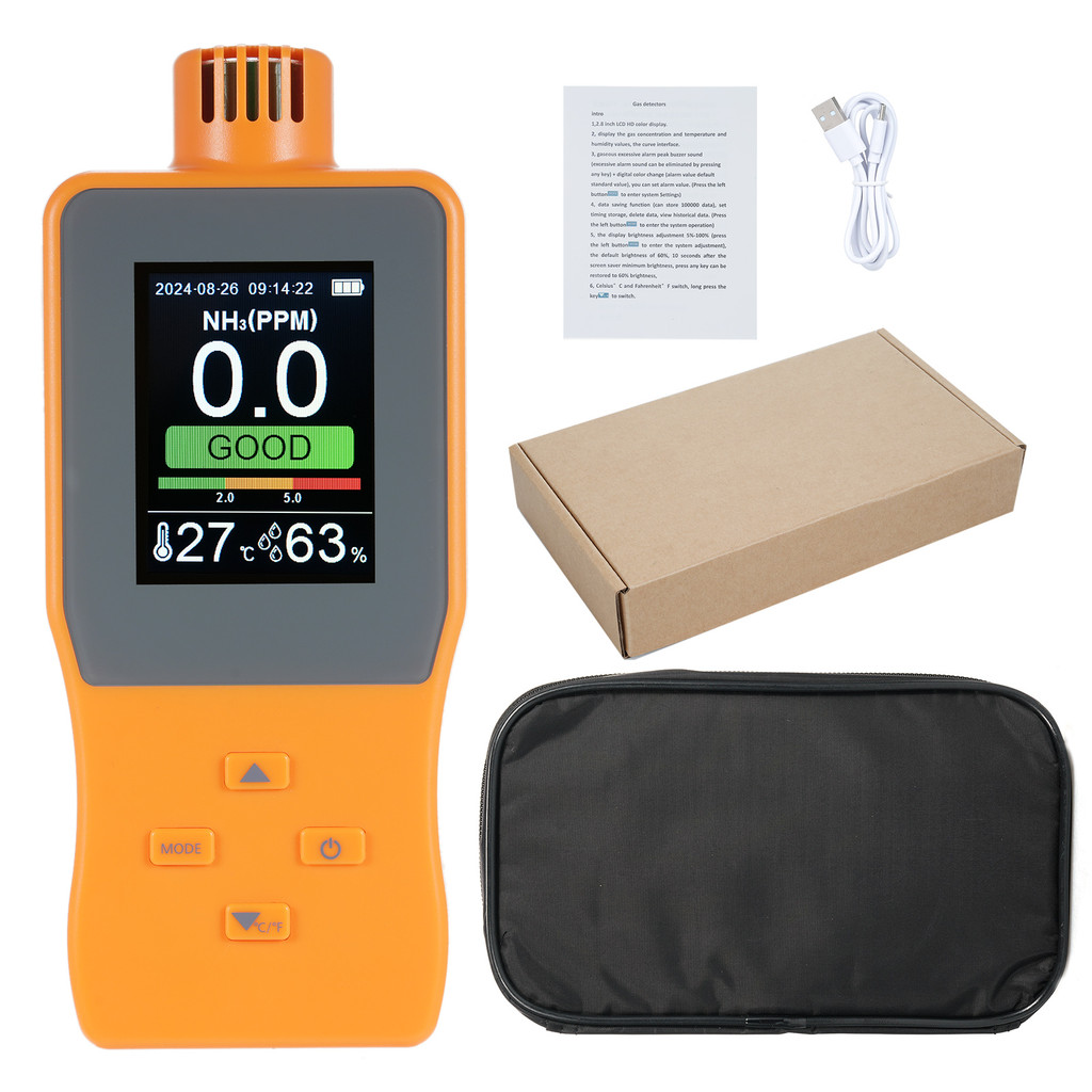 SMART SENSOR Handheld Ammonia Gas Detector Digital NH³ Gas Tester 0 100ppm Ammonia Gas Meter With Large Lcd Display I5251060289 - View #3