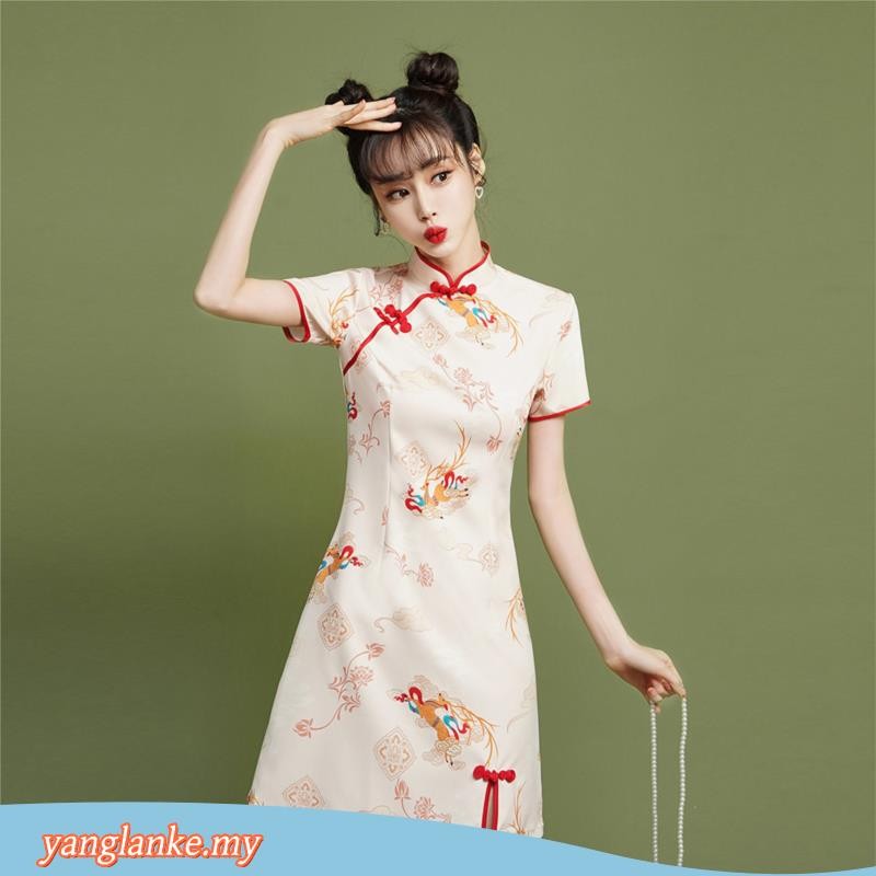 旗袍 Women cheongsam Dress 新年連衣裙 連衣裙 新年连身裙 旗袍改良版連衣裙 2024新年衣 chinese dress ...
