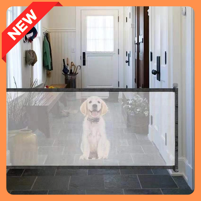 Dog Cat Pet Fences Magic Door Magic Gate Folding Safety Net Door Guard ...