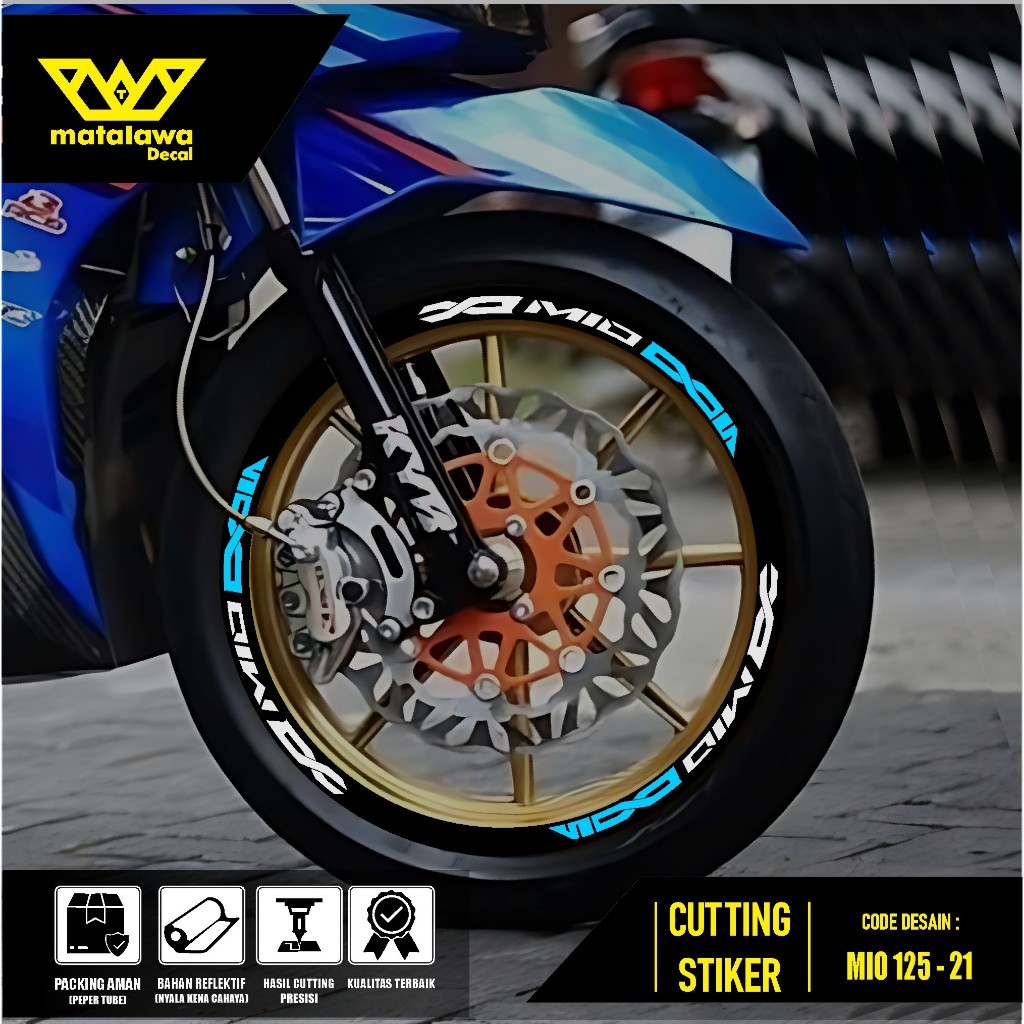 Yamaha Mio Sporty 125 2003 2008 Old Rim Cutting Stickers Old Karbu Rim ...