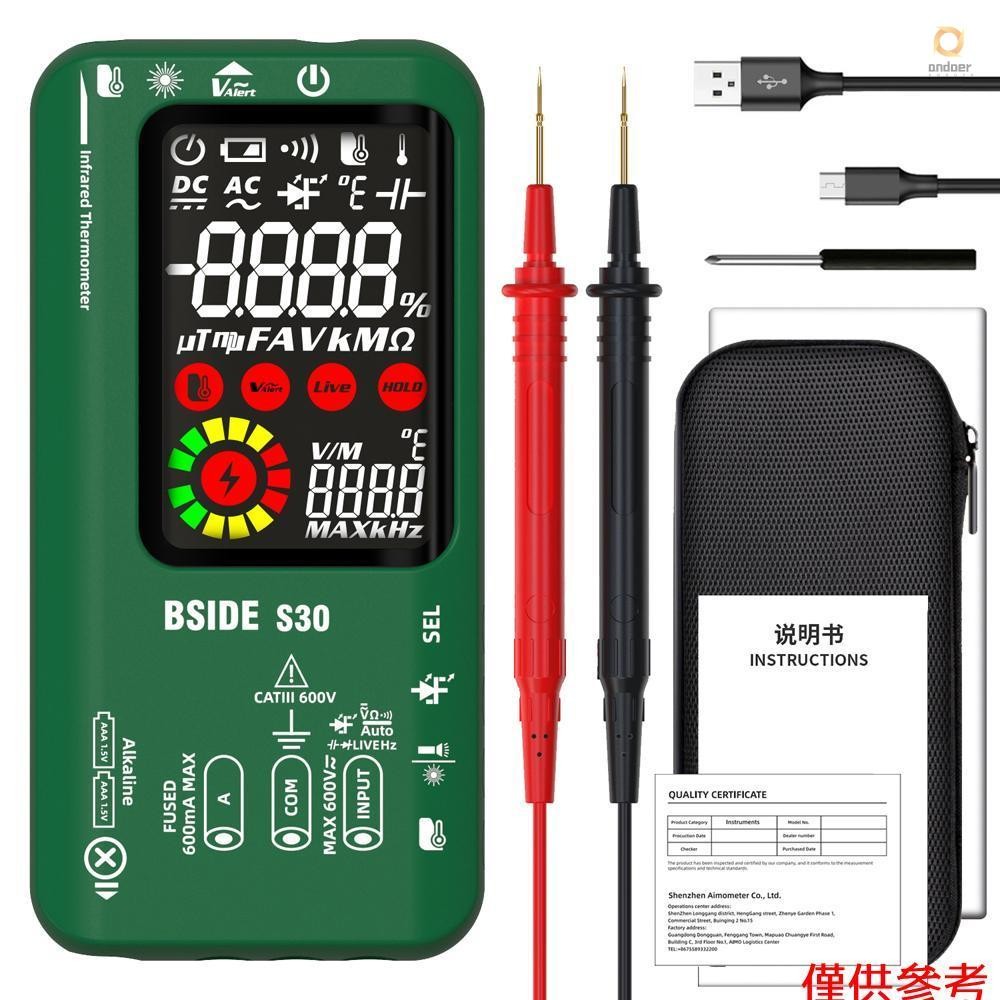 BSIDE 4in1 Digital Multimeter Infrared Thermometer Electric Test Pen ...