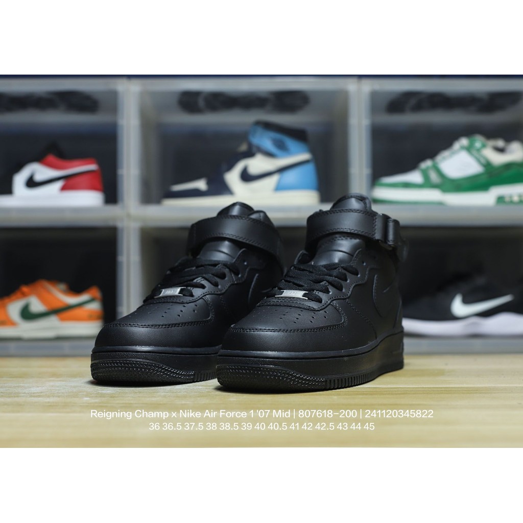 F Generation Black Men Women All-Match Mid-Top Nike Air Force Classic ...