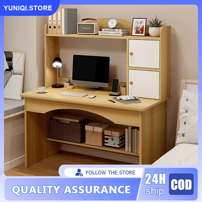 YUNIQI 80/100cm Storage Rack/Cabinet, Computer Desk/Office Desk ...