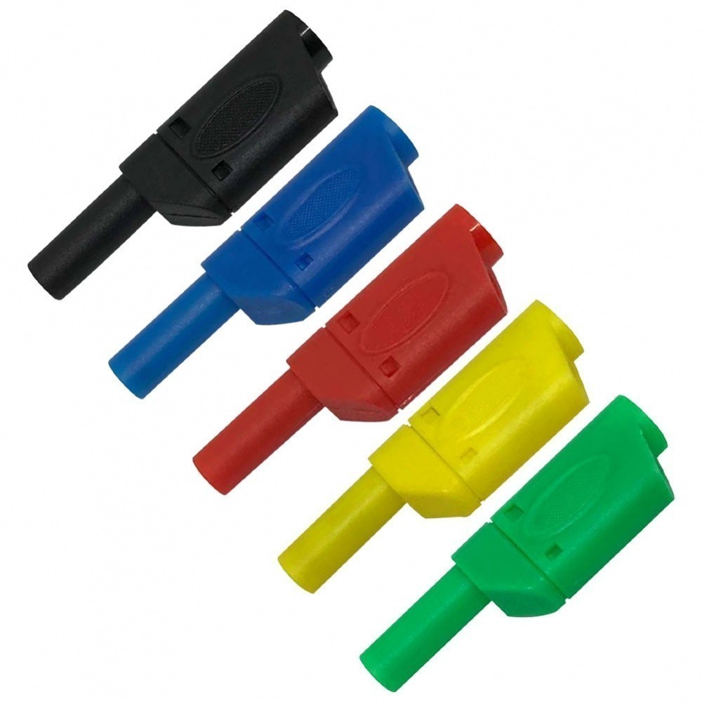 5pcs Safety 4mm Banana Plug Male Retractable Sheath Stackable Solder ...