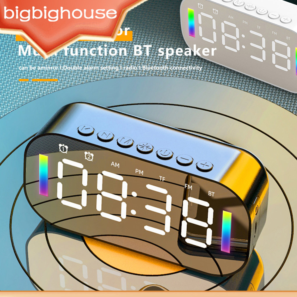 LED Alarm Clock Bluetooth-compatible Built-in Microphone Music Player ...
