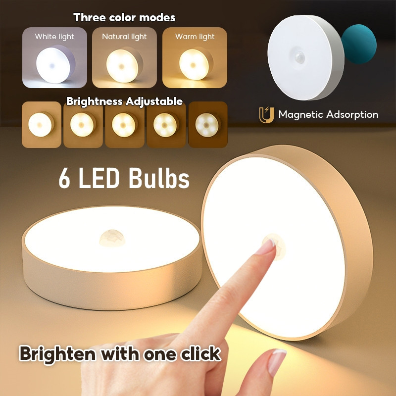 Rechargeable Night Light LED Touch Night Lights 3 Color Adjustable ...