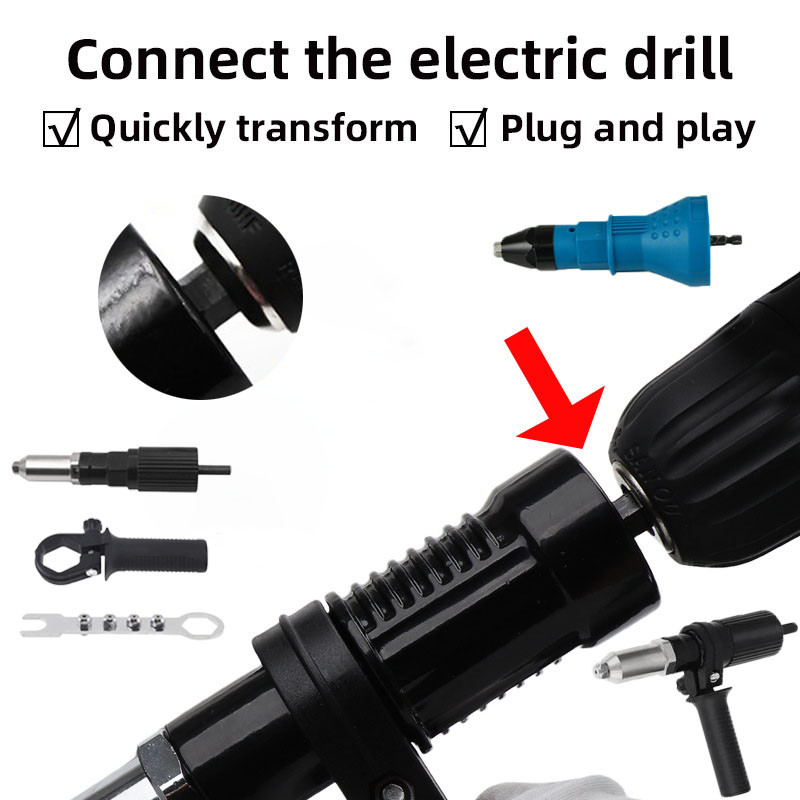 COD Electric Rivet Nut Conversion Adapter Power Drill Rivet Riveting ...