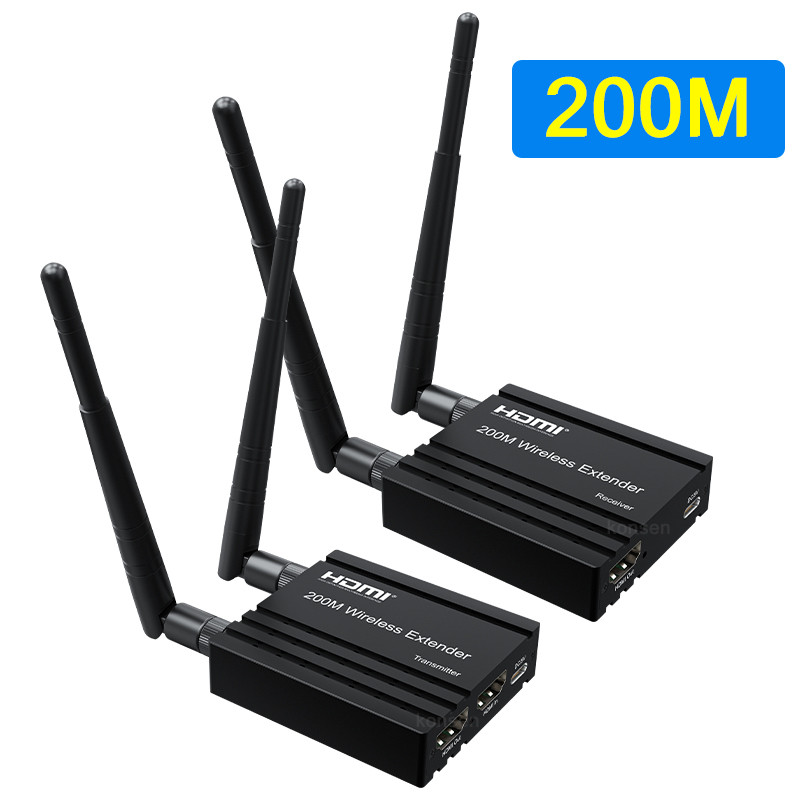 200M Wireless HDMI Extender Screen Share1080P WiFi Video Extender ...