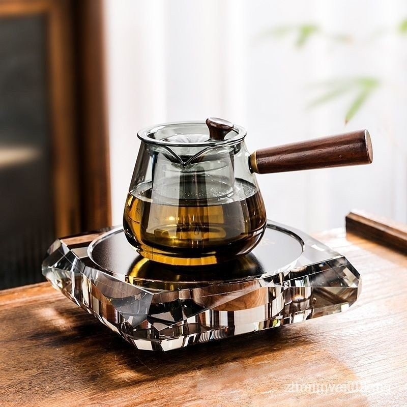 Crystal Glass Tea Maker Electric Ceramic Stove Tea Brewing Pot Plug-in ...