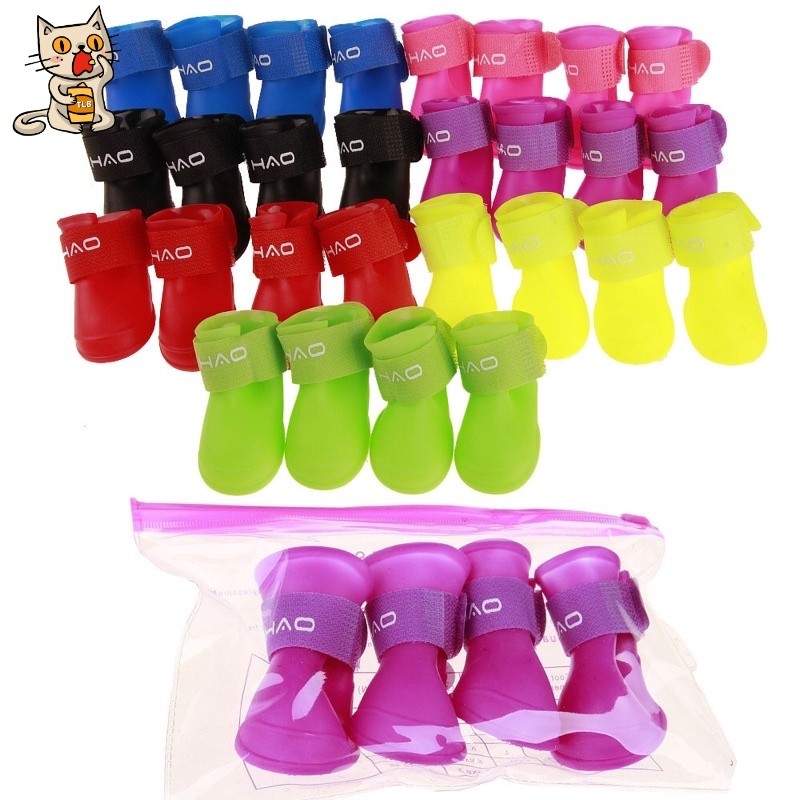 Pet Shoes Dog Cat Anti Slip Rain Shoes Kasut Kucing Kasut Anjing ...