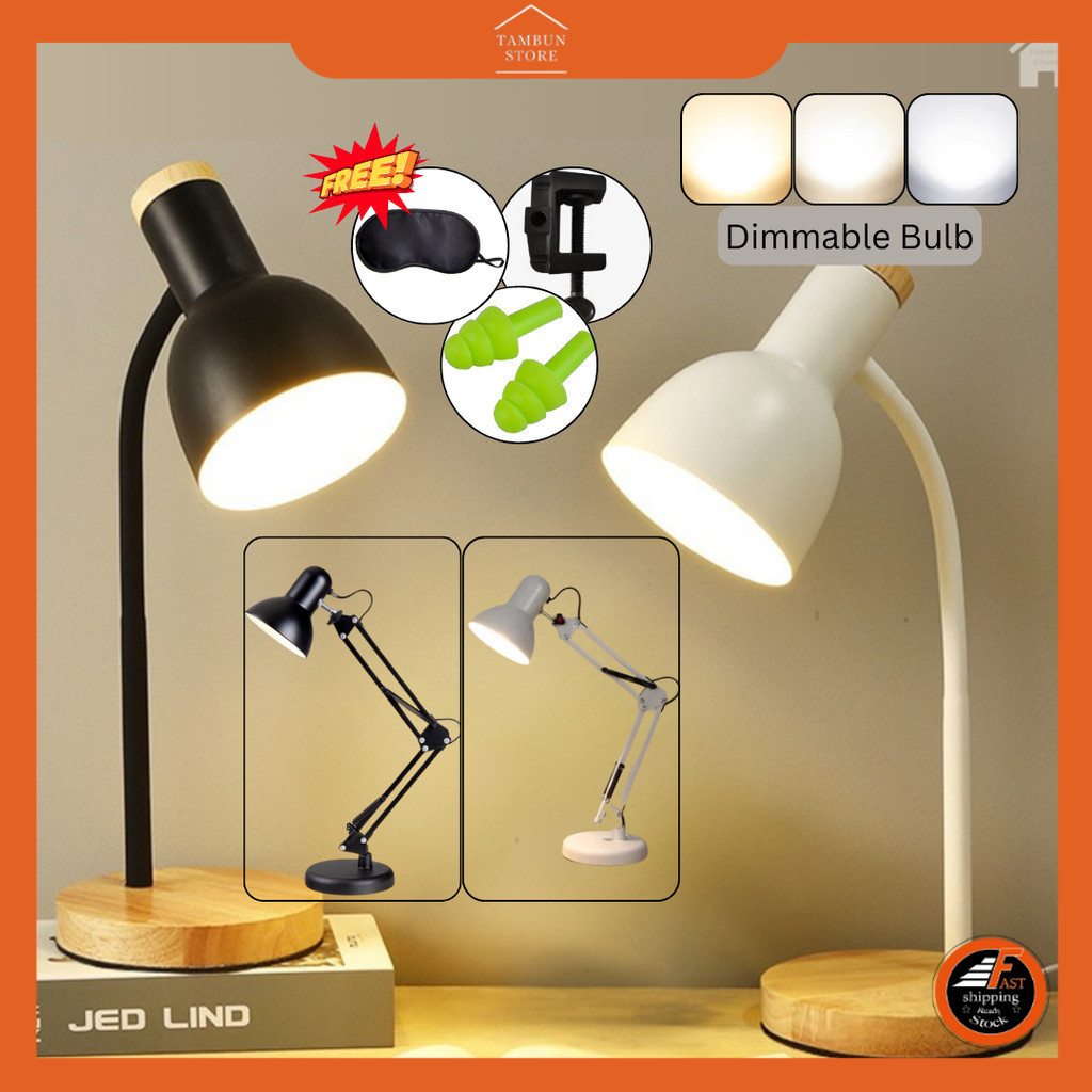 Malaysia Pin Plug Smart LED Table Lamp Lampu Meja Belajar Modern