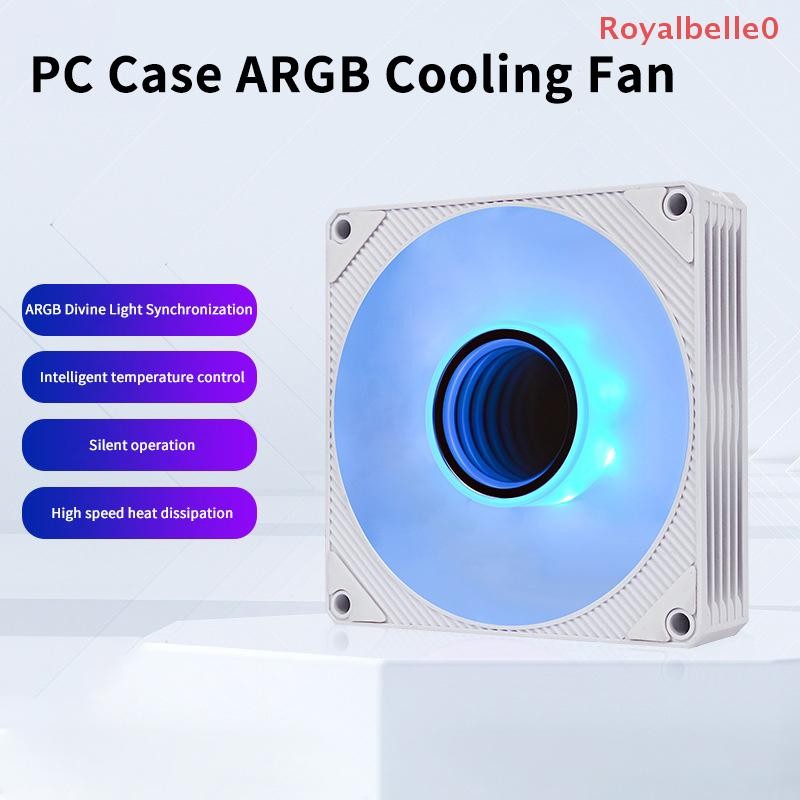 {Royalbelle0} Computer Case Fan ARGB 4Pin PWM Tower Silent Quiet ...