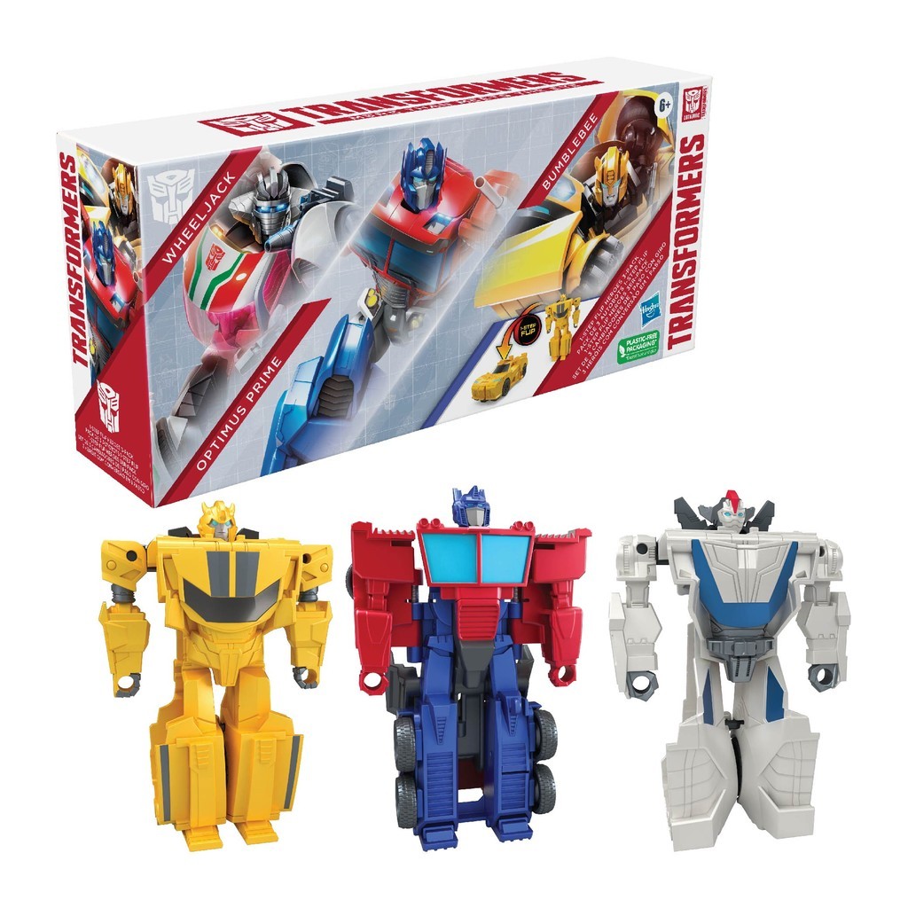 Transformers Toys 1-Step Flip Heroes - Wheeljack/Bumblebee/Optimus ...