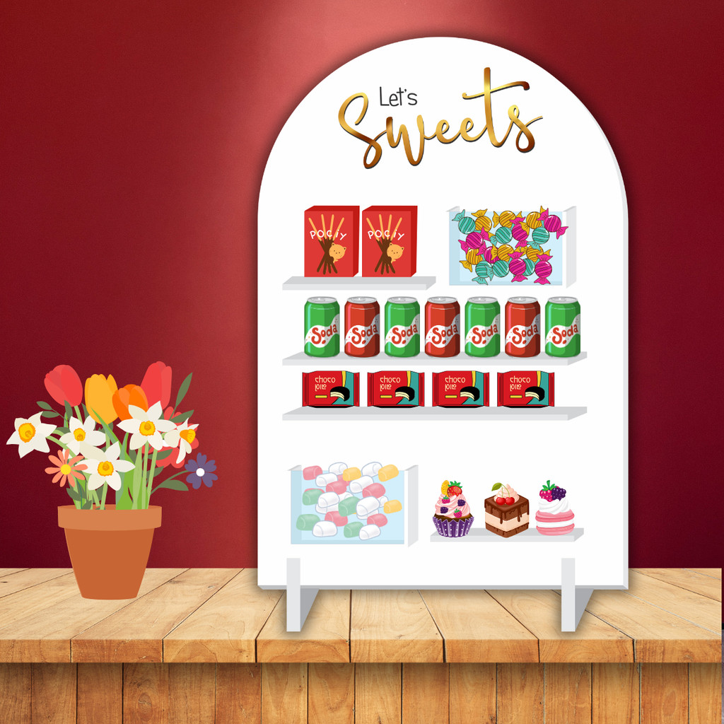 Tabletop candy wall dessert wall snack wall cupcake rack display board ...