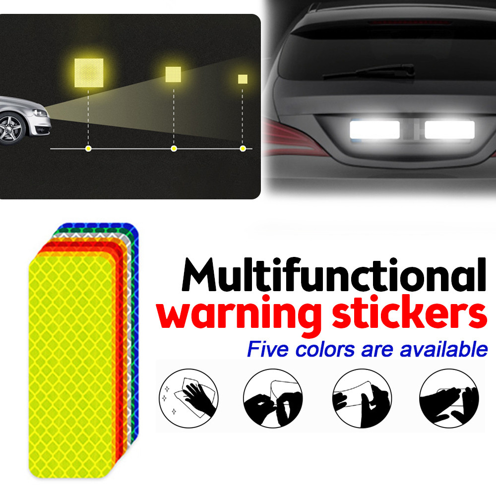 Reflective Diamond Grade Waterproof Stickers Multi-Color Safety Warning ...