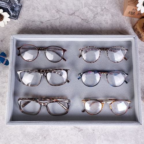 Glass Tray Flannel Display Frame Display Counter Display Glasses Shop ...