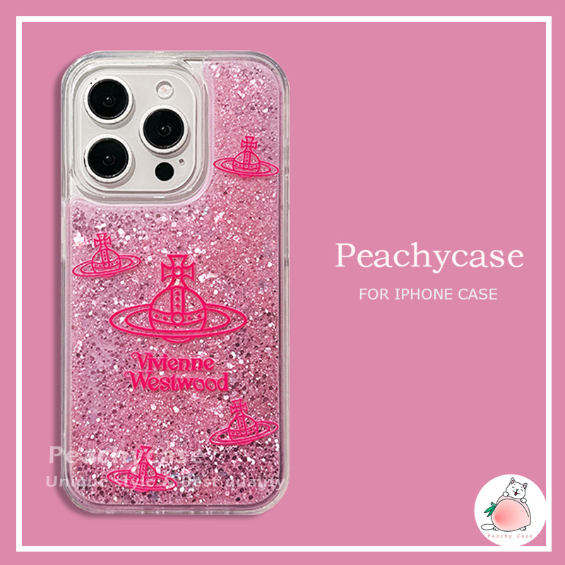 Fashion Brand Vivienne Westwood Pink Shiny Quicksand Phone Case Compatible  for iPhone 16 15 14 Plus 13 12 11 Pro Max Dirt Resistant Acrylic Mobile  Back Cover | Shopee Malaysia