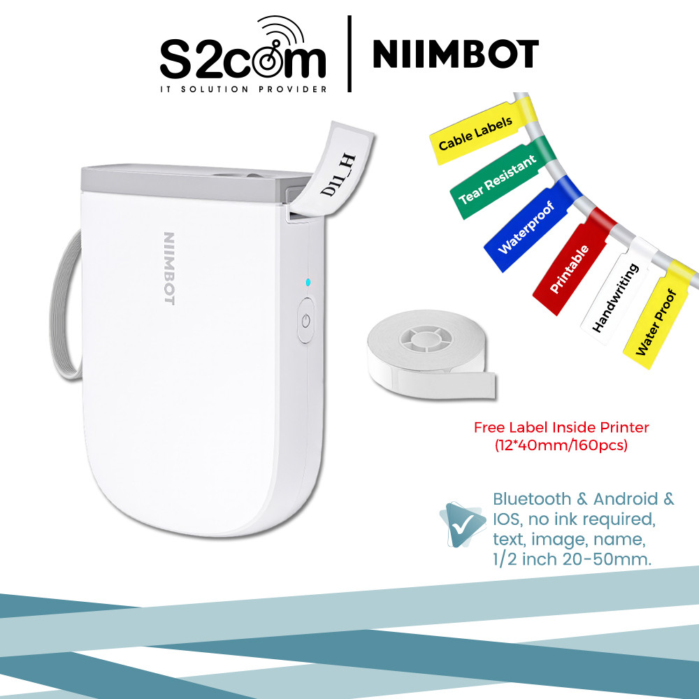 NIIMBOT Máquina etiquetadora D11 con cinta, impresora térmica Bluetooth