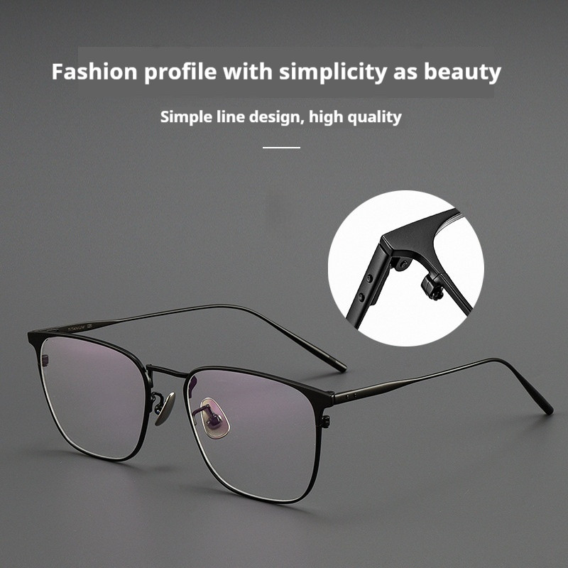 Men Ultra Light Pure Titanium Glasses Frame Anti Blue Light Business ...