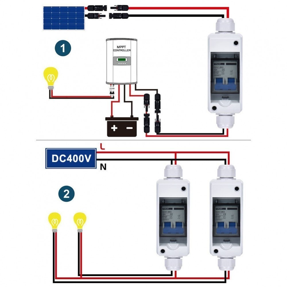 【EAGLE】Junction box with 2 pole AC circuit breaker for solar ...