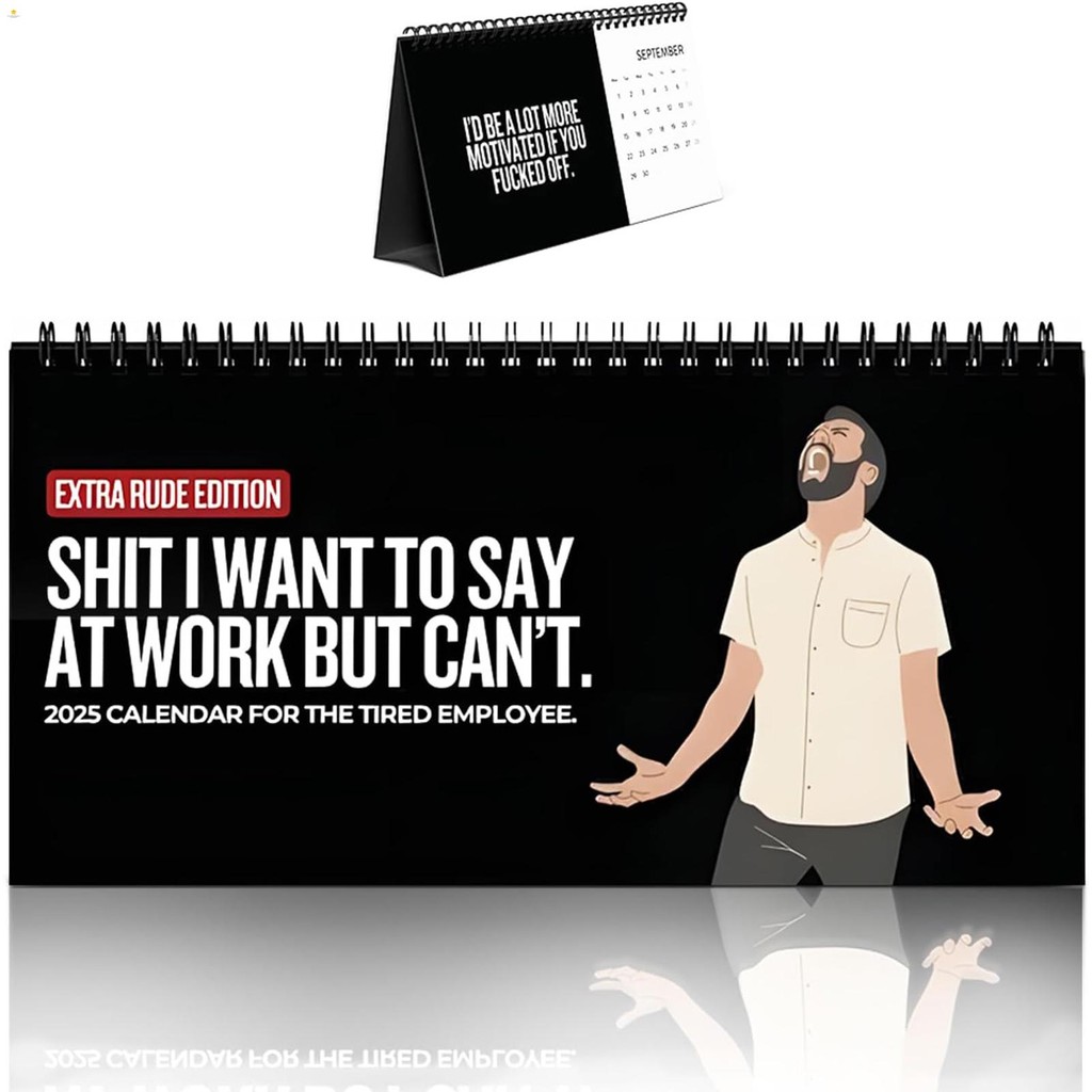 Rude Office Humor Work Desk Calendar Funny 2025 Office Calendar Gift