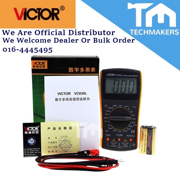 Victor 830L VC830L Digital Multimeter VC-380L Meter DC AC Current Ampere Volt Tester Checker Ammeter Voltmeter 830