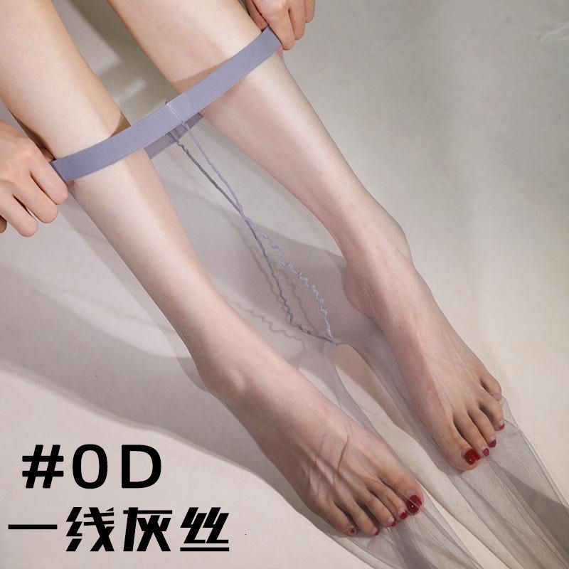 新品现货超薄防勾丝一线丝袜女感透明浅黑色空气高透0D黑丝Ultra thin anti hook silk stockings with a ...