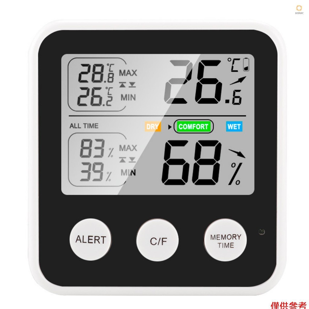 High Precision Magnetic Thermometer Hygrometer Digital Thermo ...