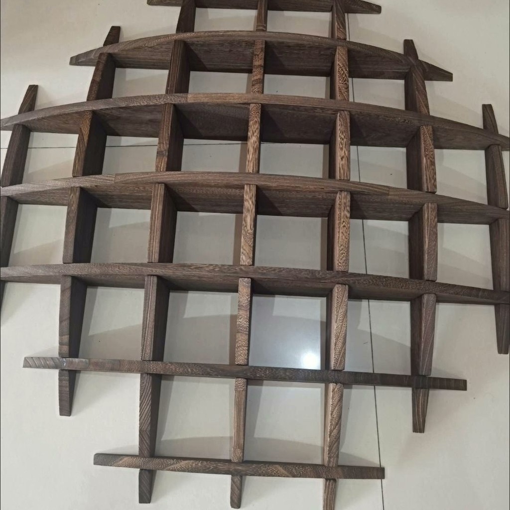 Bogu Rack Wall-Mounted Solid Wood Teacup Rack Wall Duobaoge Storage ...