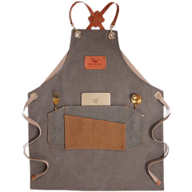 Fashion Waterproof Apron Barber Overalls Flower Shop Milk Tea Shop ...
