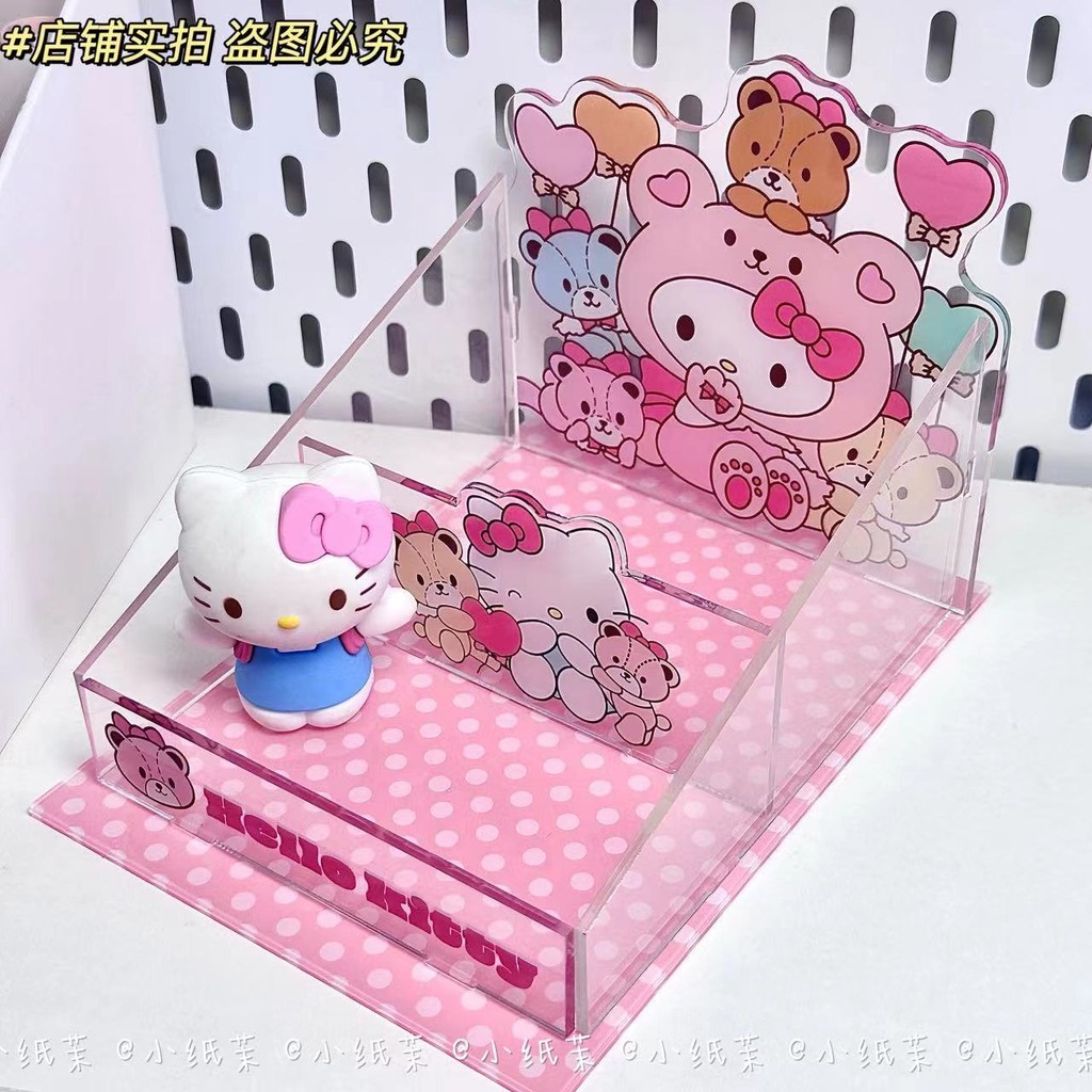 New Product Original Hello Kitty Storage Box Acrylic Desktop Cosmetics ...