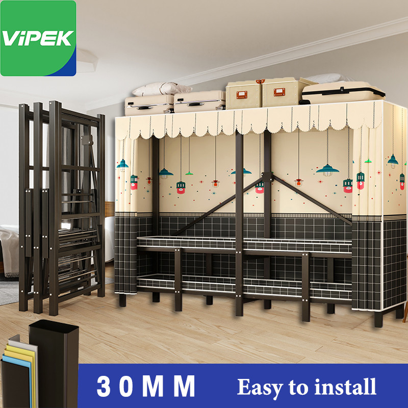Vipek Wardrobe Storage Rack Bedroom Clothes Rack Foldable Wardrobe ...