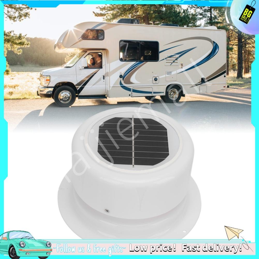 Dpofirs RV Solar Ventilation Fan, With Mounting Screws, Solar