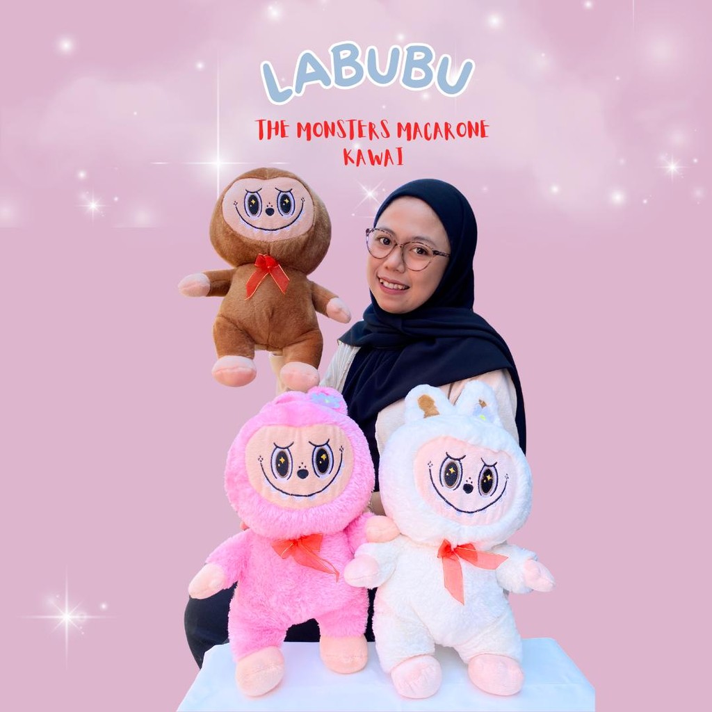 Labubu The Monsters Macarone Kawai Doll Size L SNI Bo neka anak Labubu ...