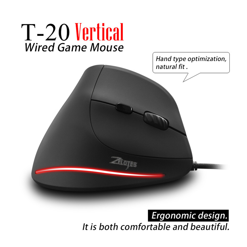 keepdreaming ` ZELOTES T20 Wired Vertical Rechargeable Ergonomic 3200 ...