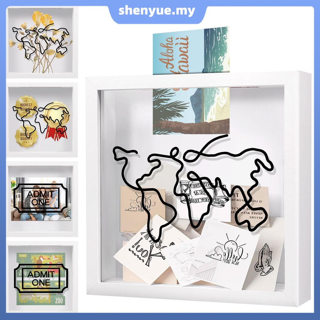 Ticket Shadow Box 20x20cm 3D Picture Frame for Filling Deep Display ...