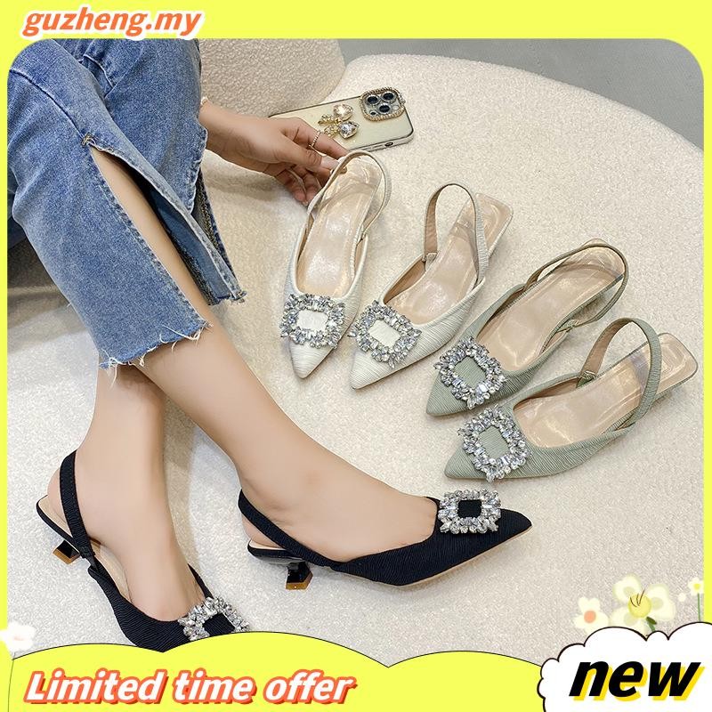 MYKUTSU Moone Women Midi Heels (Plus Size 34-45) Shopee Malaysia